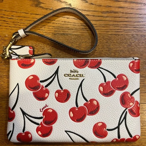 Coach Small Wristlet with Cherry Print - Picture 2 of 4